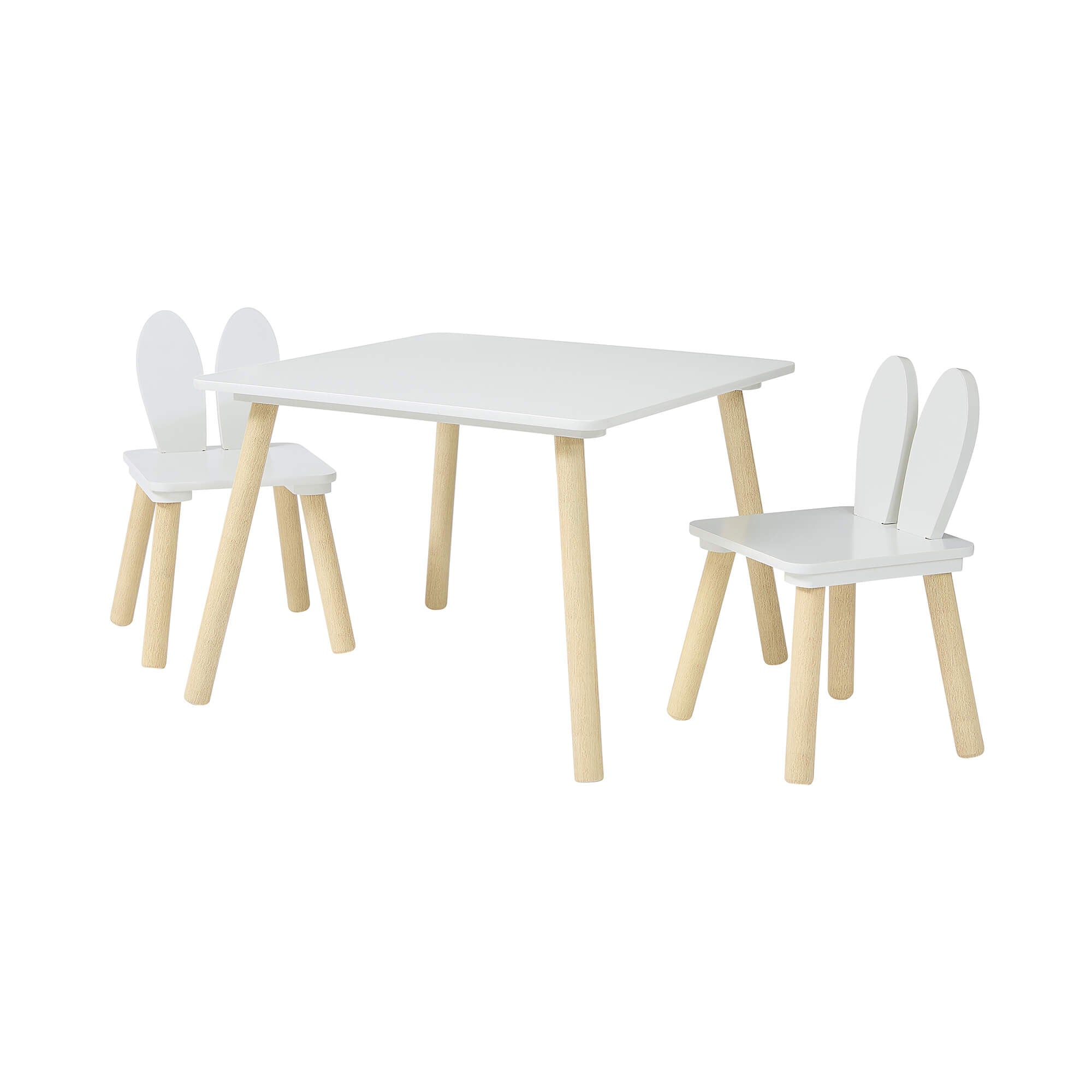 Kids Bunny Table & 2 Chairs Cute Play Set (18 Months-6 Years ...
