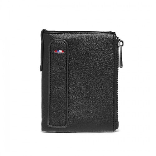 Miss Lulu Leather Look Wallet - Black