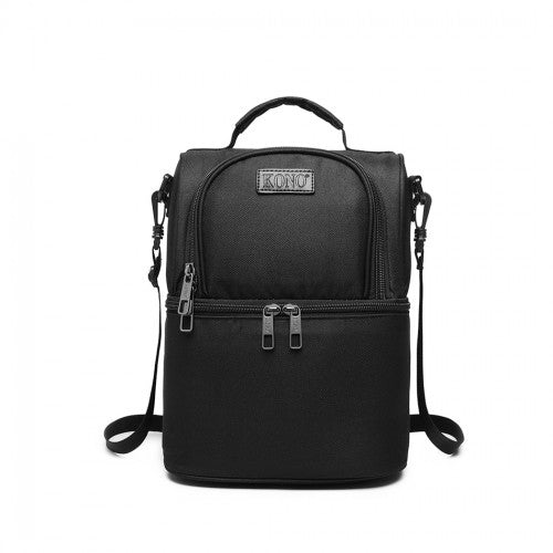 KONO INSULATED COOL BAG FAMILY LUNCH BOX - BLACK