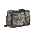 Miss Lulu Metallic Effect Leather Look Chain Shoulder Bag - Gold