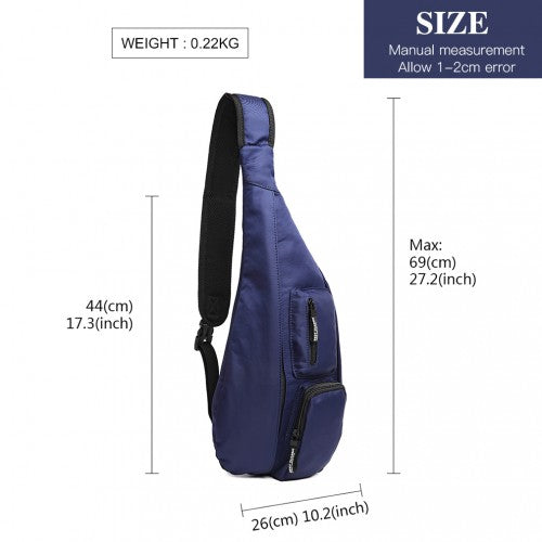 Miss Lulu Casual Single Strap Sling Backpack - Navy