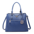 Miss Lulu Front Pocket Multi Compartment Briefcase Shoulder Bag Navy