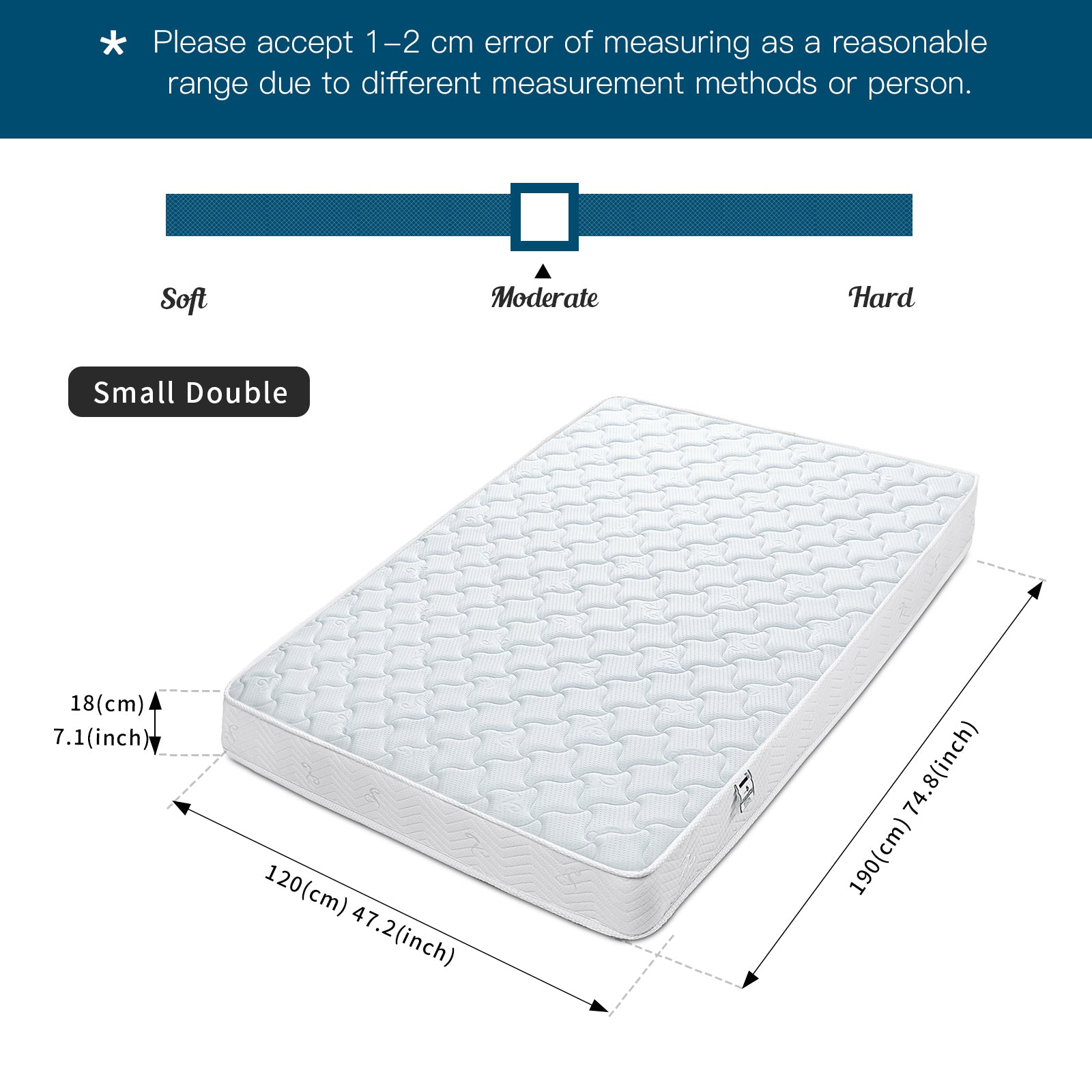18cm Hybrid Memory Foam & Pocket Spring Mattress – Pressure Relief, Motion Isolation, Breathable Support | Single, Small Double, Double, King