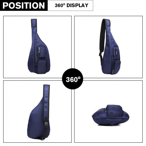 Miss Lulu Casual Single Strap Sling Backpack - Navy