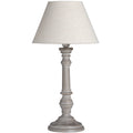 Pella Table Lamp – Rustic Washed Wood Base & Linen Shade