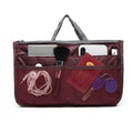 Miss Lulu Folding Nylon Handbag Organiser - Burgundy