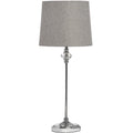 Chrome & Glass Table Lamp with Herringbone Shade – Luxury Modern Lighting
