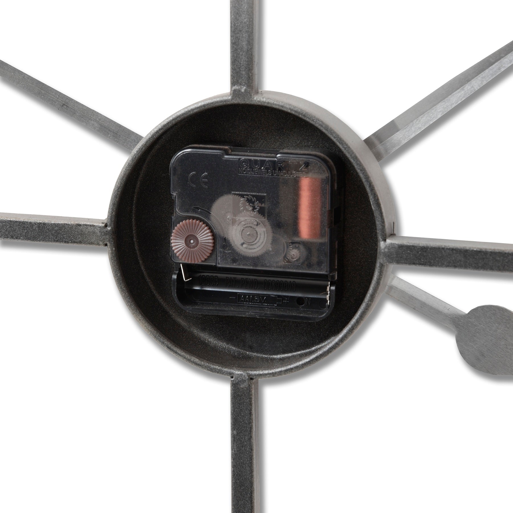 Contemporary design Large Silver Skeleton Wall Clock 80cm