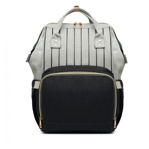 MISS LULU MULTI FUNCTION BABY DIAPER CHANGING BACKPACK - BLACK
