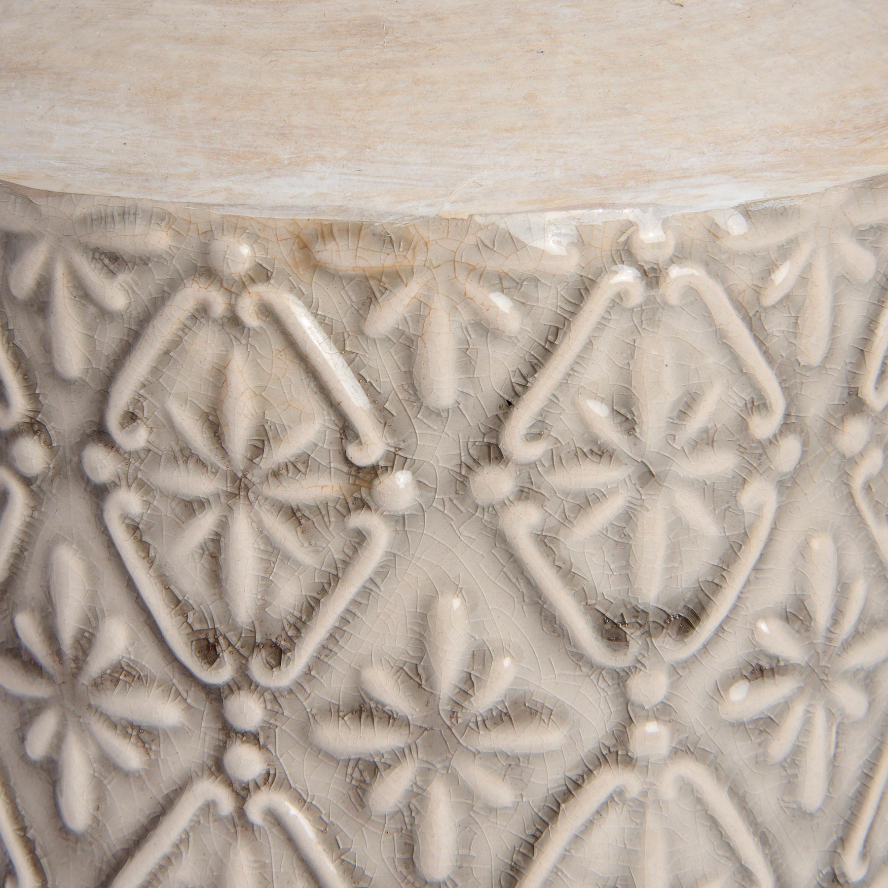 Medium Nero Patterned Ceramic Vase – Architectural White Decor (26cm)