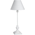Symi Slim Table Lamp with Distressed White Wooden Base – Elegant & Minimalist Lighting