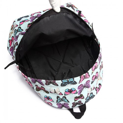 Miss Lulu Large Backpack Butterfly Blue