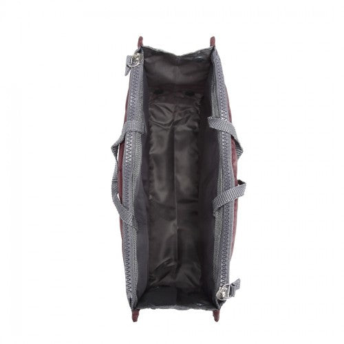 Miss Lulu Folding Nylon Handbag Organiser - Burgundy