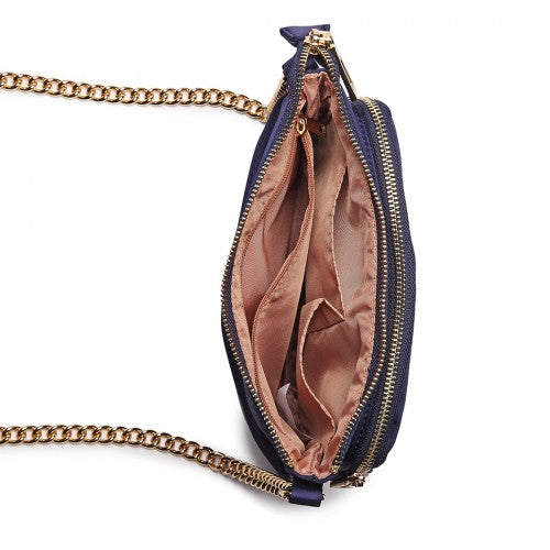 Miss Lulu 'Chic' Chain Shoulder Bag - Blue