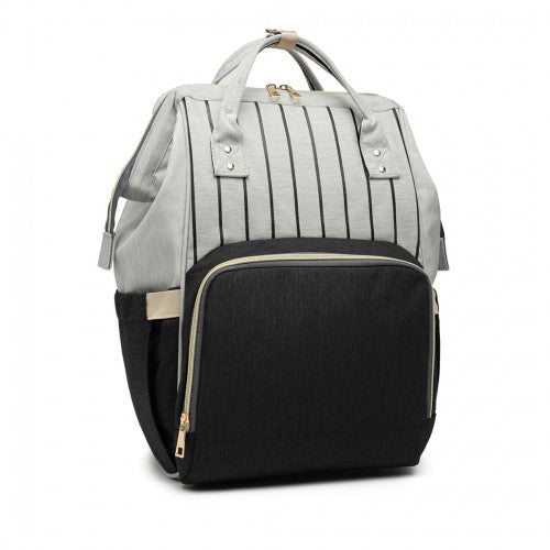 MISS LULU MULTI FUNCTION BABY DIAPER CHANGING BACKPACK - BLACK