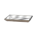 Distressed Mirrored Tray with Antique Metallic & Wooden Detailing