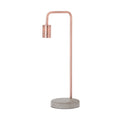 Copper Industrial Lamp – Stone Base with E27 Fitting | Modern Industrial Table Lighting
