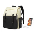 Kono Multi Compartment Baby Changing Backpack with USB Connectivity - Black