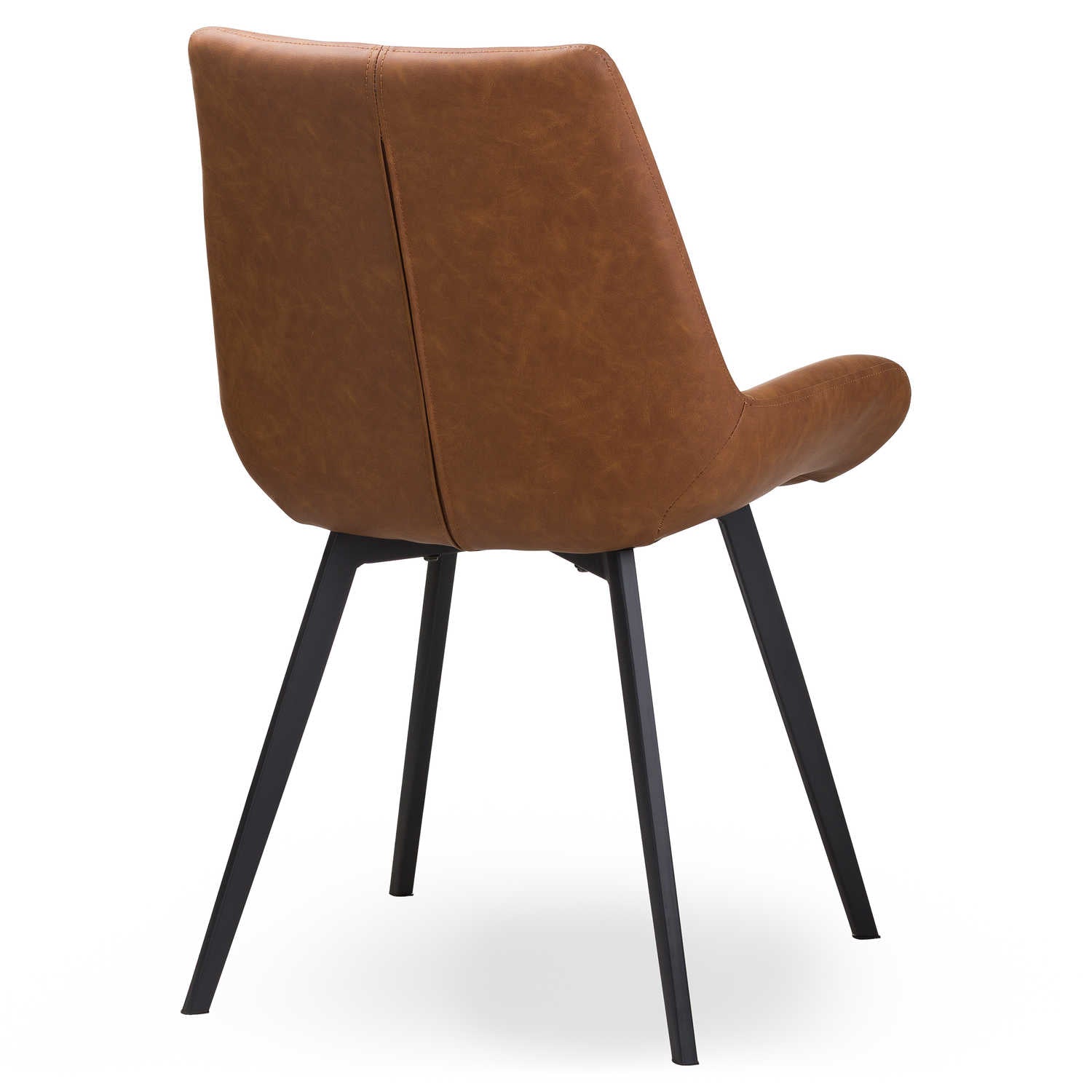 Malmo Tan Dining Chair – Scandinavian Style with Faux Leather