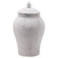 Bloomville Large Stone Ginger Jar - Natural Textured Ceramic Decorative Accent 49cm