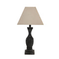 Incia Table Lamp – Grey-Washed Wood with Linen Shade | Minimalist & Country Style Lighting