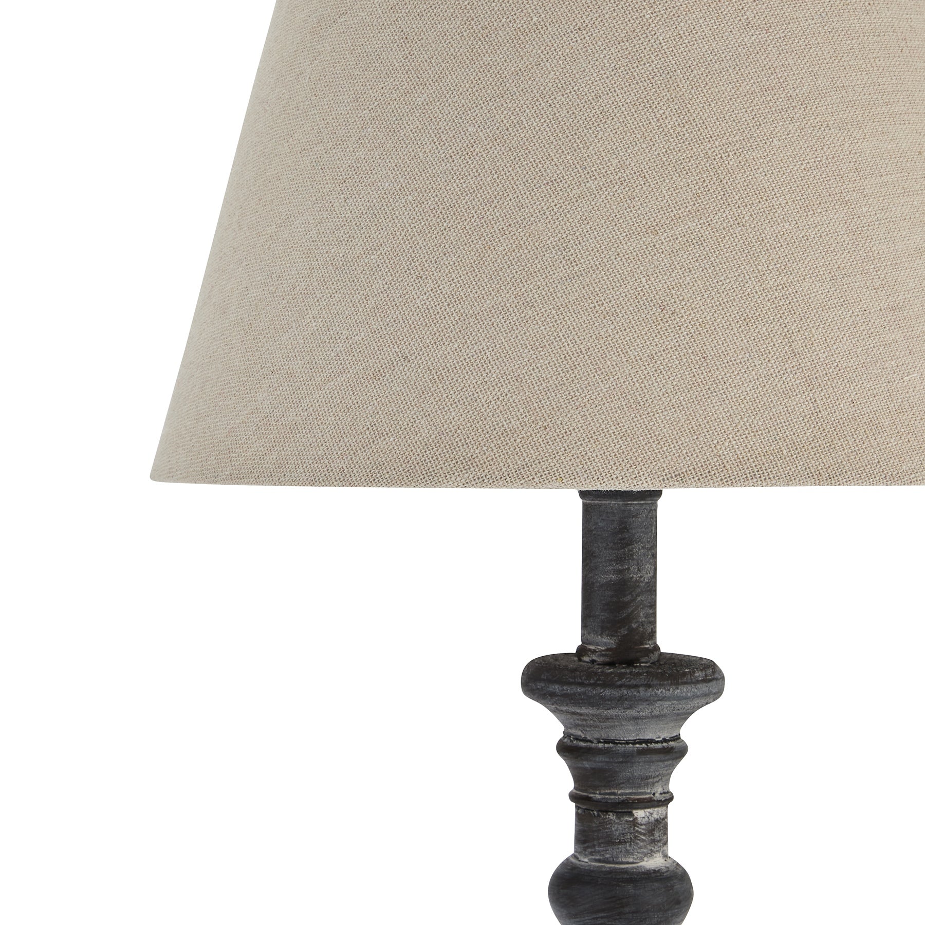 Incia Table Lamp – Grey-Washed Wood with Linen Shade | Minimalist & Country Style Lighting