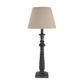 Incia Table Lamp – Grey-Washed Wood with Linen Shade | Minimalist & Country Style Lighting