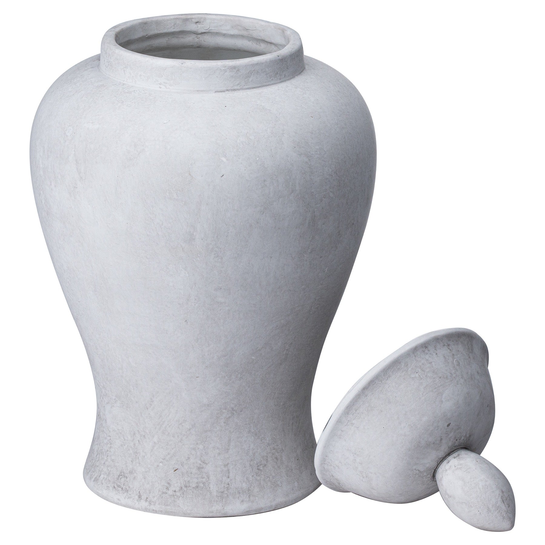 Darcy Large Stone Ginger Jar – Handcrafted Ceramic Vase 32cm