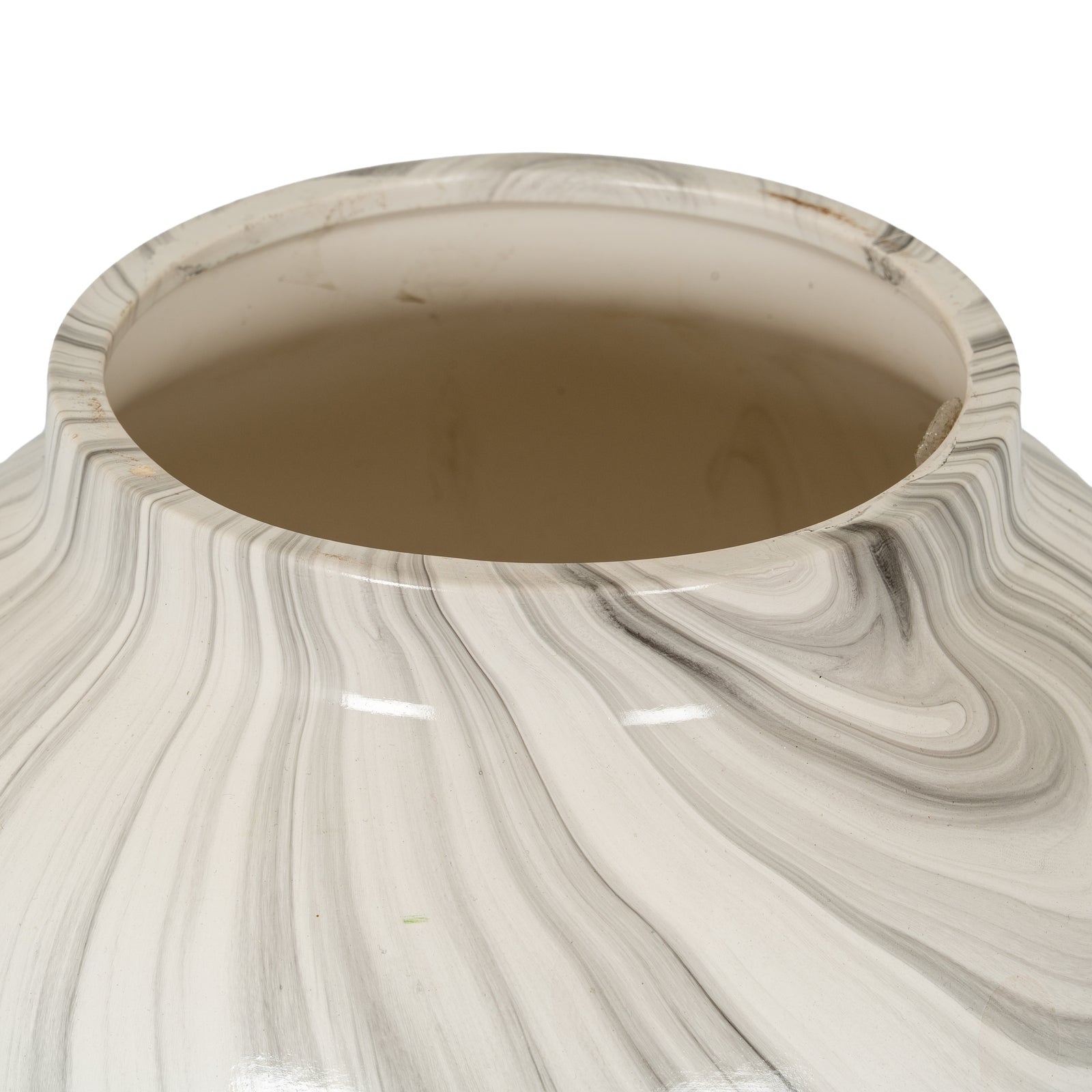 Marble Effect Ceramic Planter – Hand-Dipped Unique Marble Finish