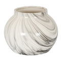 Marble Effect Ceramic Planter – Hand-Dipped Unique Marble Finish