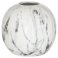 Marble Pudding Vase - Hand-Dipped Marble Effect Ceramic Vase