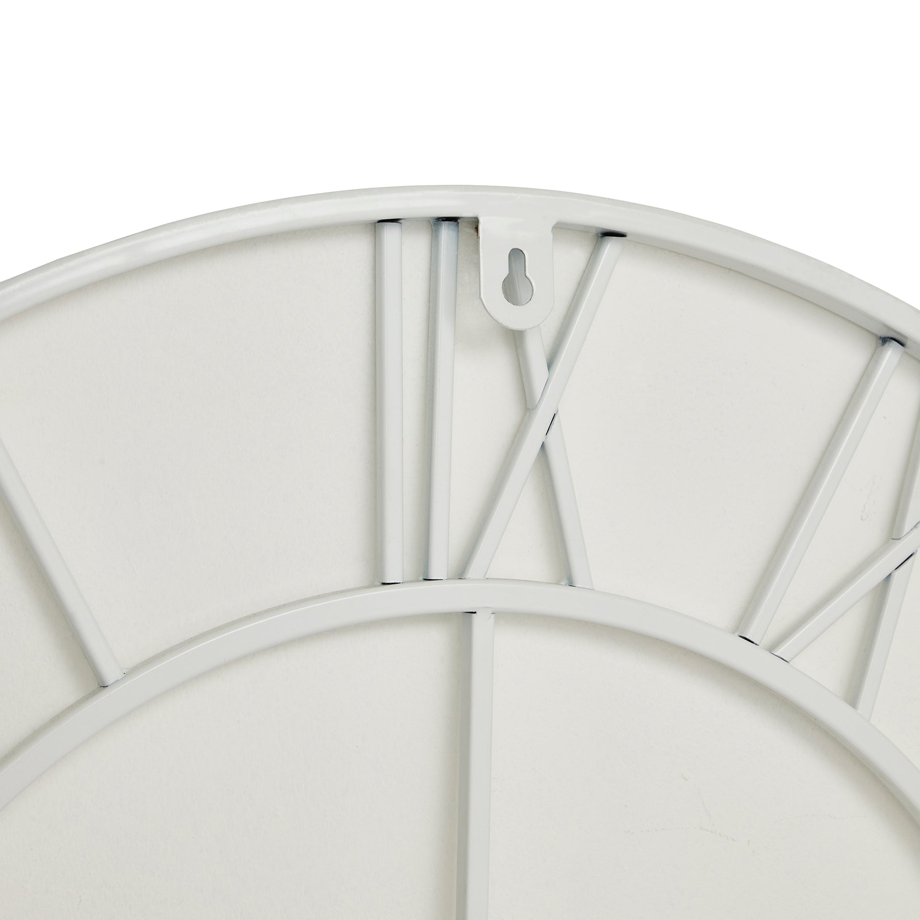Handcrafted Contemporary White Skeleton Wall Clock 70cm