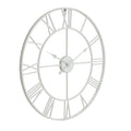 Handcrafted Contemporary White Skeleton Wall Clock 70cm
