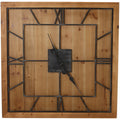 Williston Square Wooden Wall Clock Handcrafted