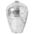 Large Hammered Silver Astral Vase - Ceramic – Grand Metallic Statement Piece