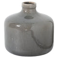 Garda Grey Glazed Chive Vase - Ceramic Modern Textured Decorative Accent