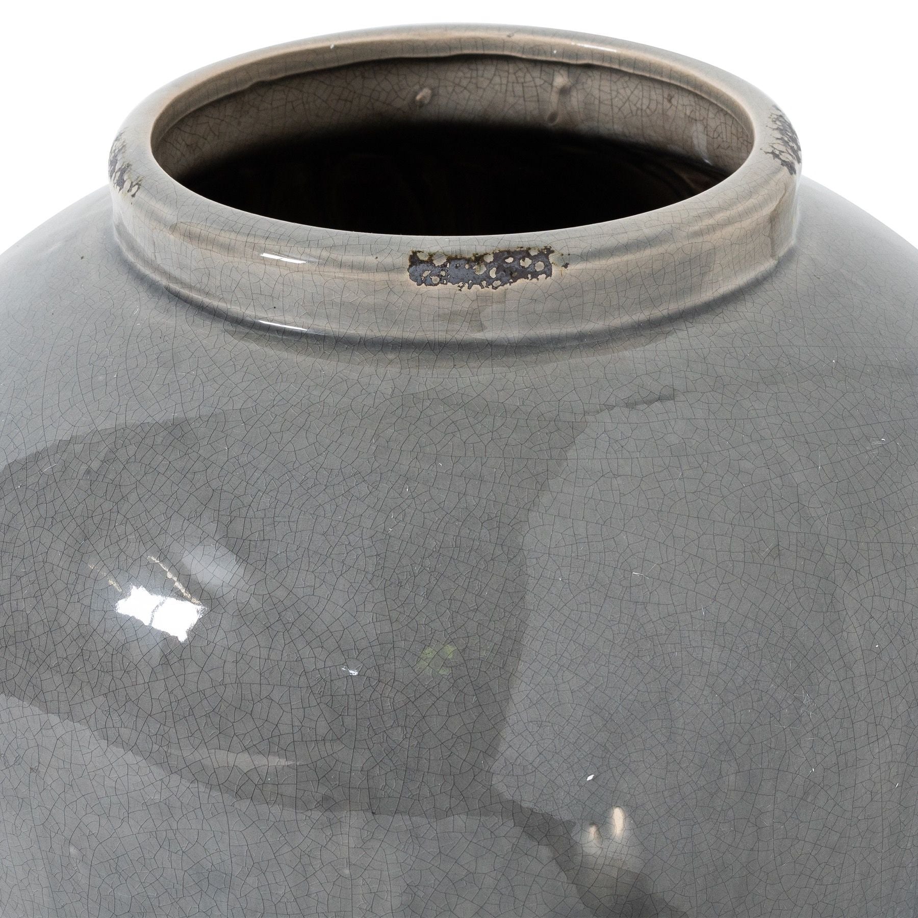 Garda Grey Glazed Juniper Vase - Ceramic Modern Statement