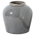 Garda Grey Glazed Juniper Vase - Ceramic Modern Statement