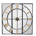 Brooklyn Black And Gold Wall Clock Handcrafted Contemporary