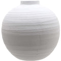 Matt White Textured Ceramic Vase - Nordic Slim Neck Minimalist Stem Bottle