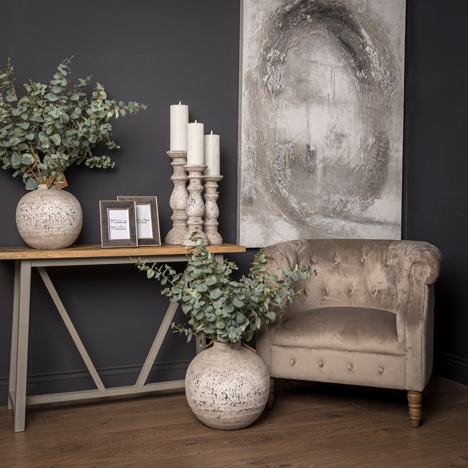 Tiber Stone Ceramic Vase – Minimalist Elegance with Timeless Appeal