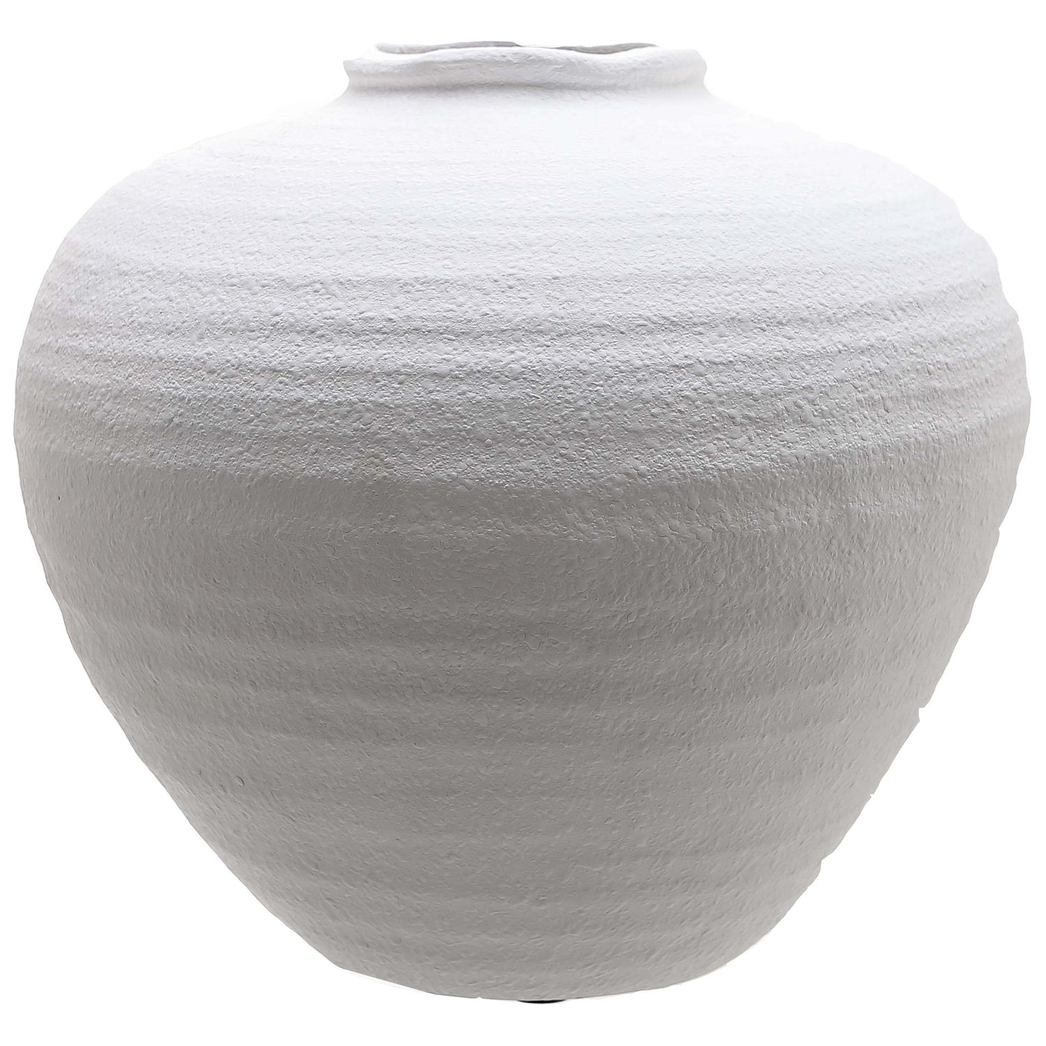 Regola Large Matt White Ceramic Vase – Contemporary Coastal Centerpiece