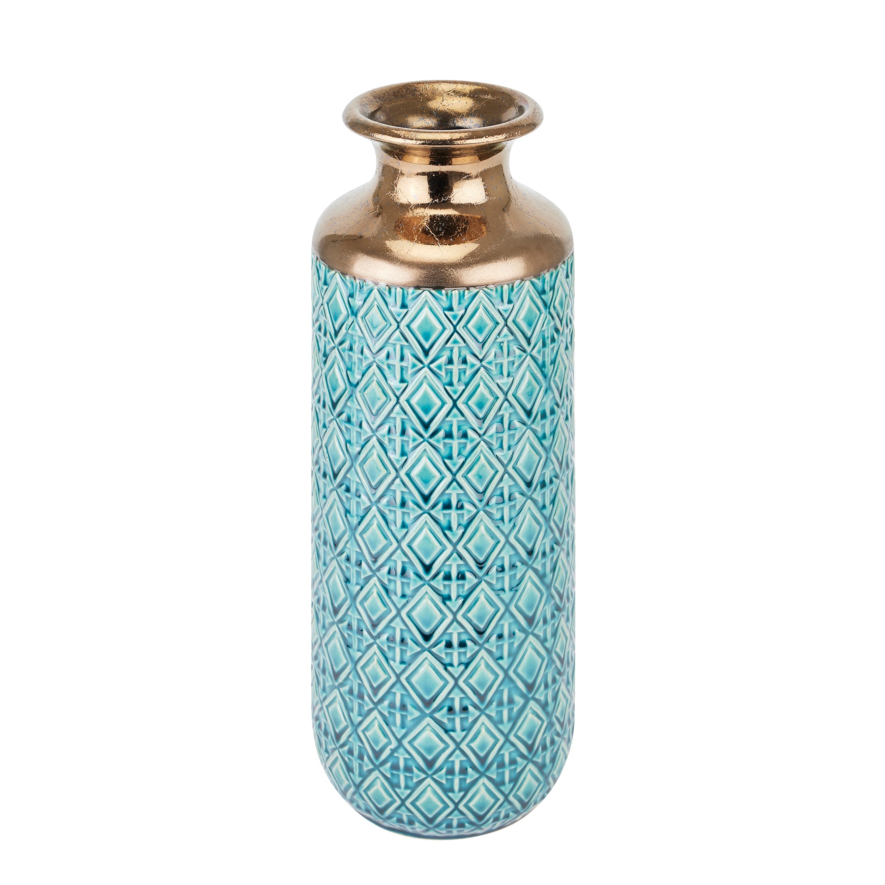 Seville Collection Paragon Fluted Vase – Rhythmic Vertical Ceramic (37cm)