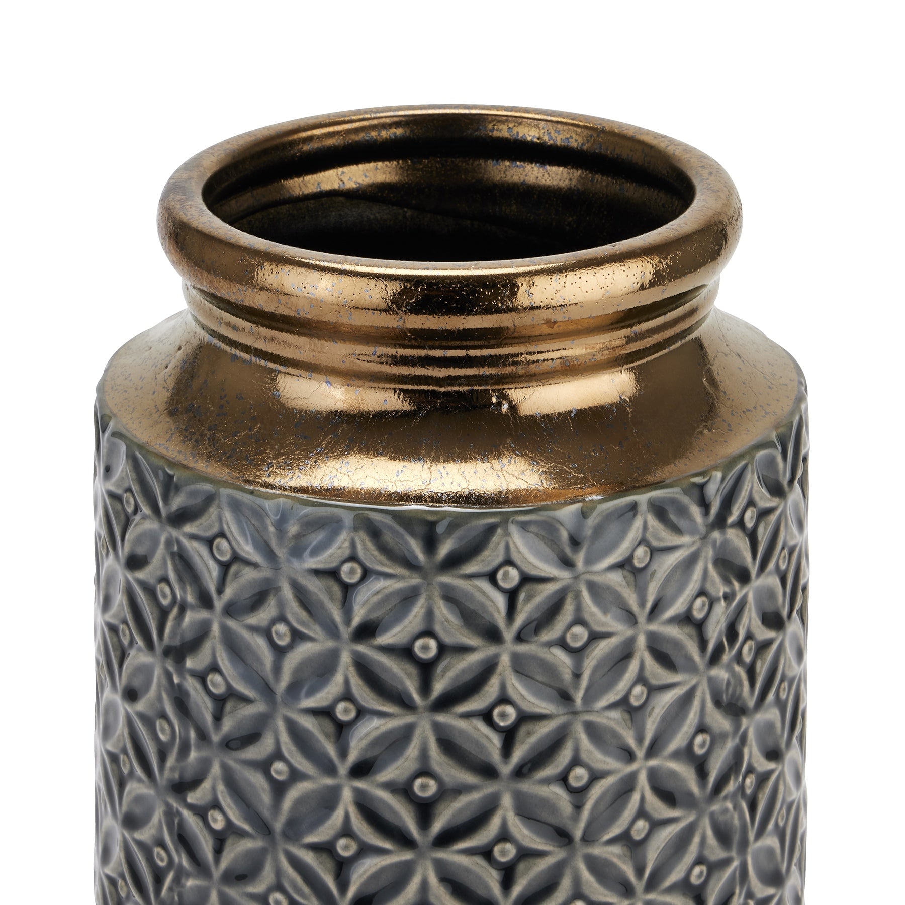 Seville Collection Lebes Squat Vase – Mediterranean Caramel Ceramic (26cm)