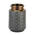 Seville Collection Lebes Squat Vase – Mediterranean Caramel Ceramic (26cm)