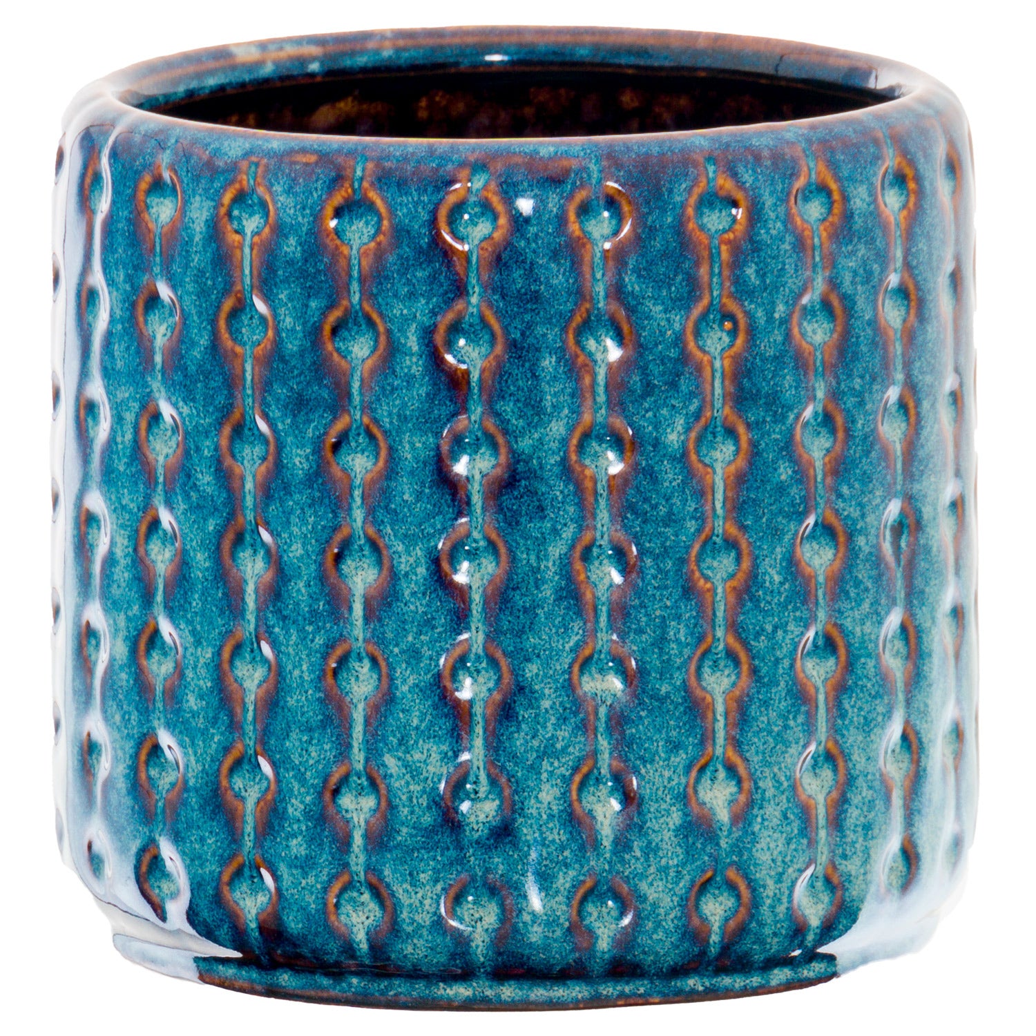Indigo Ceramic Planter – Seville Collection Textured Vase