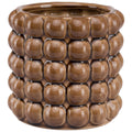 Caramel Bubble Ceramic Planter – Handcrafted Textured Pot for Home Décor