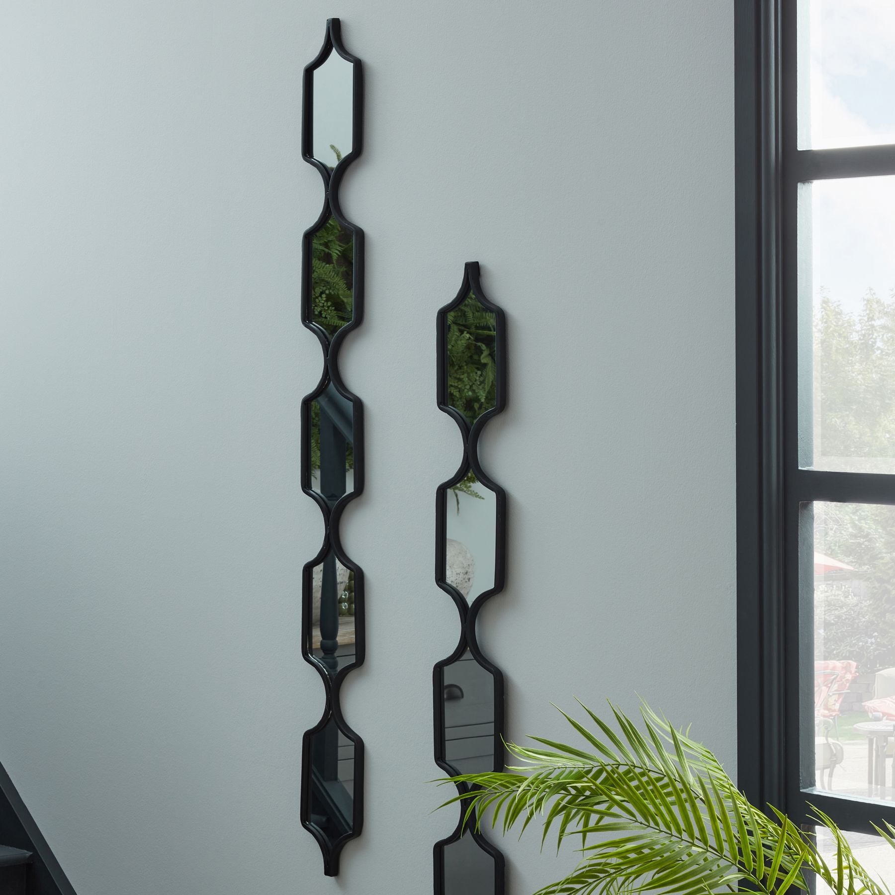 Square Decorative Hanging Collage Mirror In Black 145 cm Sleek design