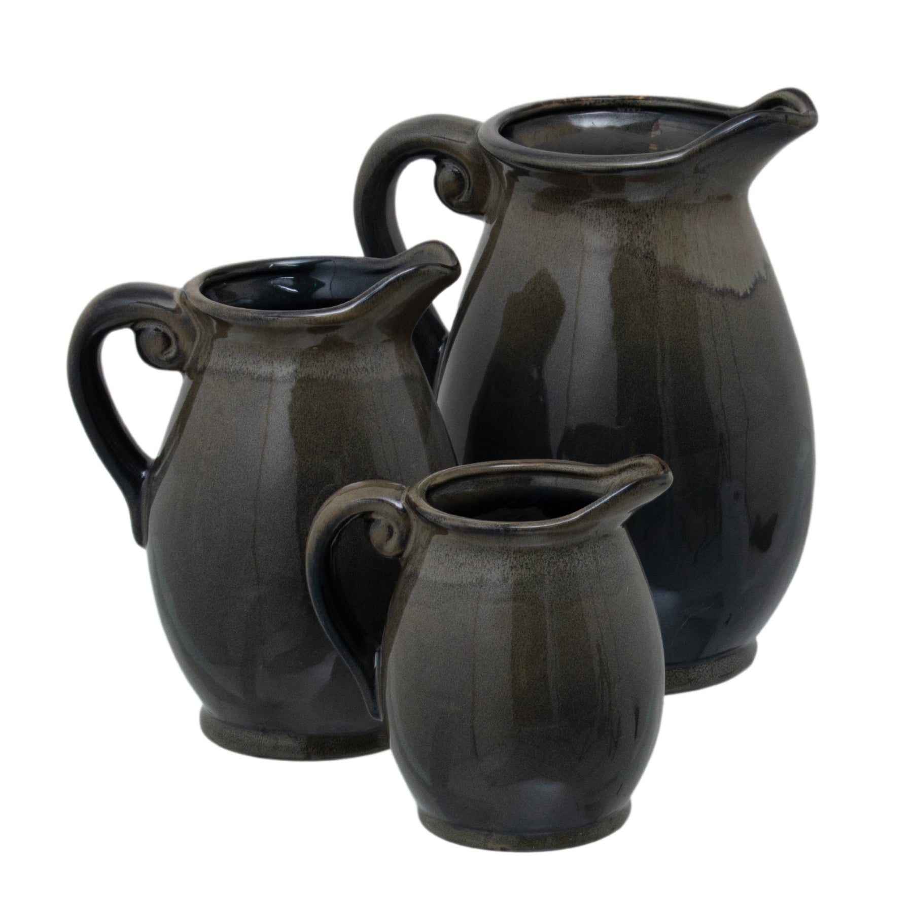 Olive Olpe Vase - Mediterranean Ombre Design Ceramic