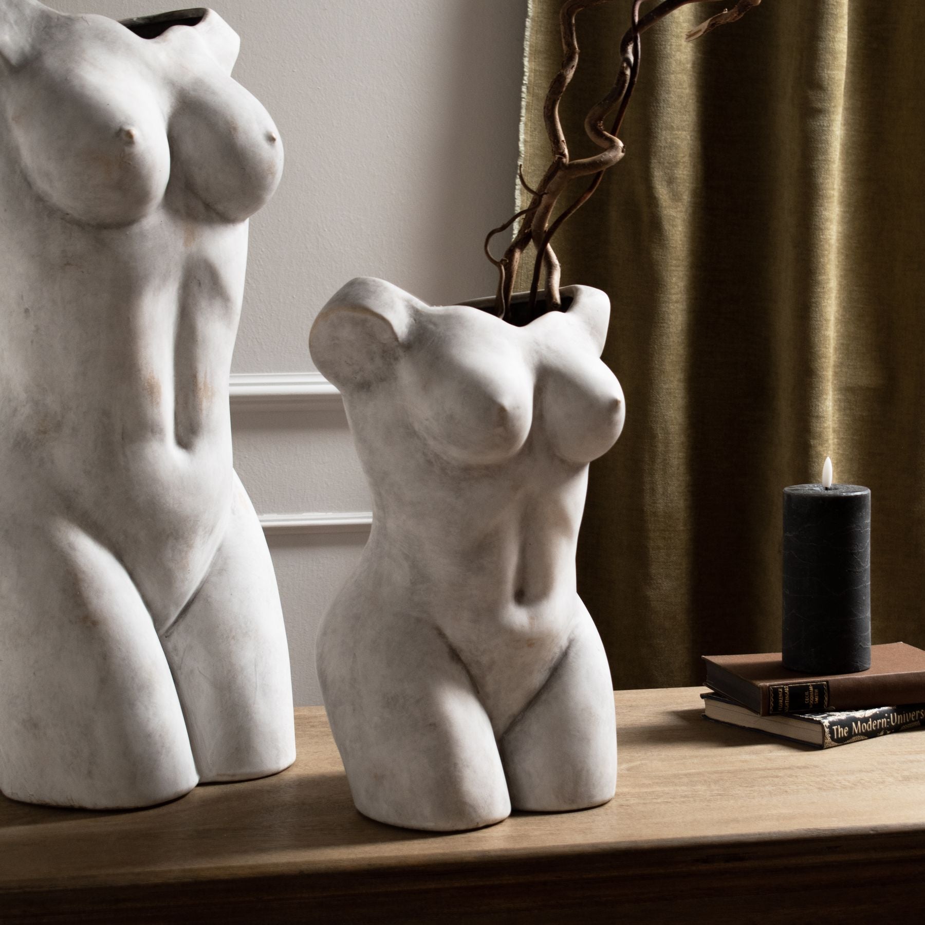 Female Form Stoneware Vase – Sculptural Modern Accent - Ceramic